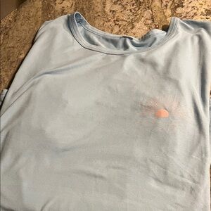 Light Blue T-Shirt with Sun Embroidery